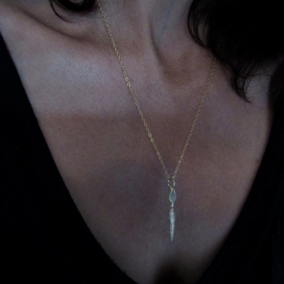 Gold diamond necklace. - Picture 7 of 7